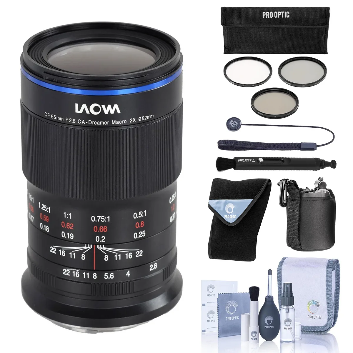Venus Optics Venus Optics Laowa 65mm f/2.8 2X Ultra Macro APO Lens for Fujifilm X with ProOptic 52mm Filter Kit — product photo