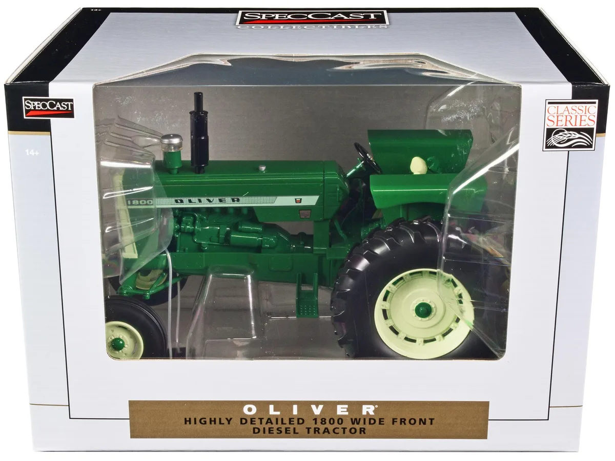 SpecCast Collectibles SpecCast Collectibles Oliver 1800 Wide Front Diesel Tractor Green Classic Series 1/16 Diecast Model — product photo