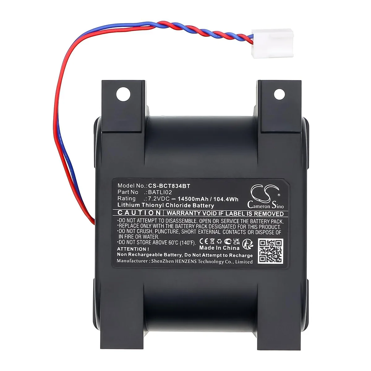  cameron Sion BATLI02 14500mAh 7.20V lithium polymer standard battery — product photo