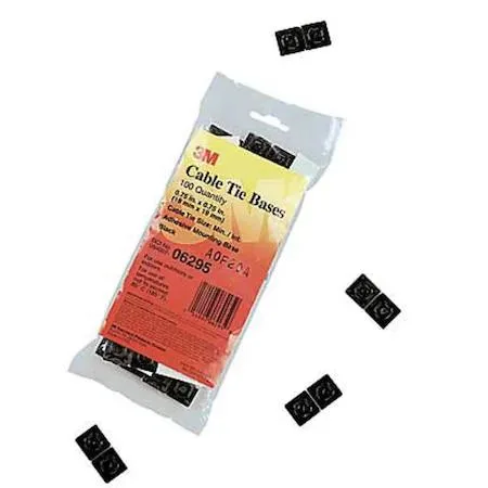3M 3M CTB75X75BKA-C Cable Tie Base Nylon 6/6 Black 0.74 in 500 Pack — product photo