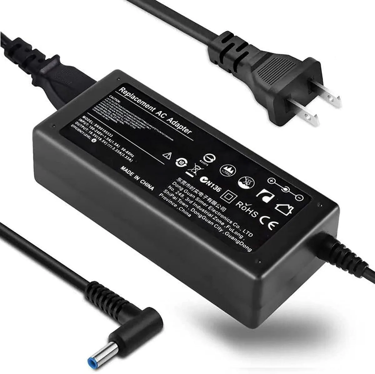 myVolts myVolts 45W 19.5V 2.31A AC Adapter for HP Pavilion x360 — product photo