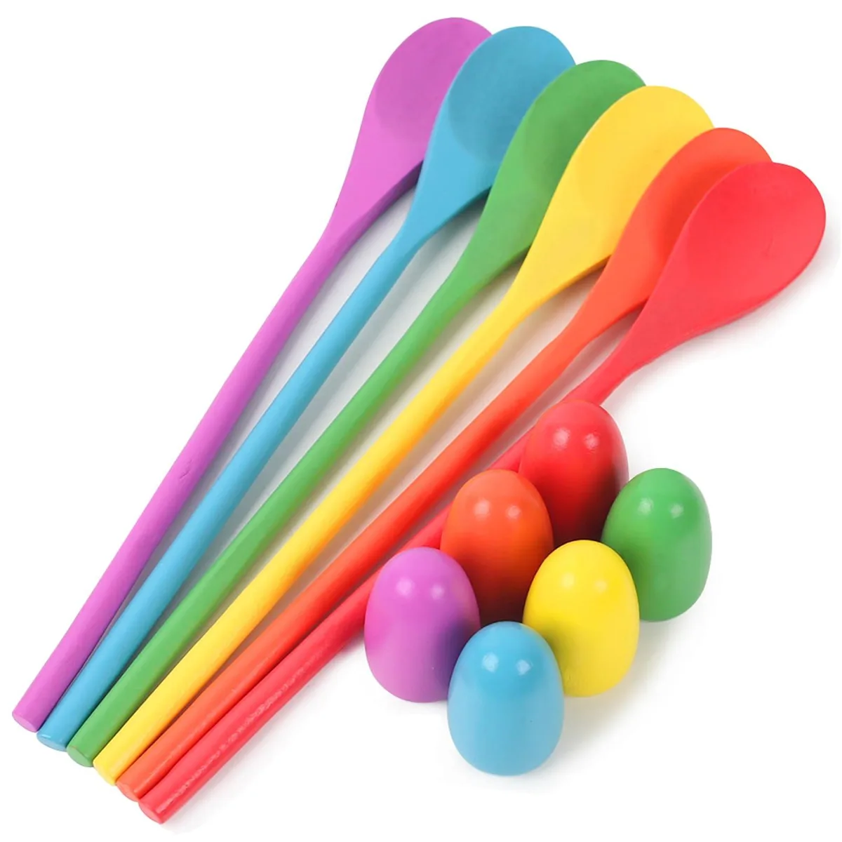  Worry Free Gadgets HLT0058 Egg Spoon Race Game Set 12 pcs — product photo