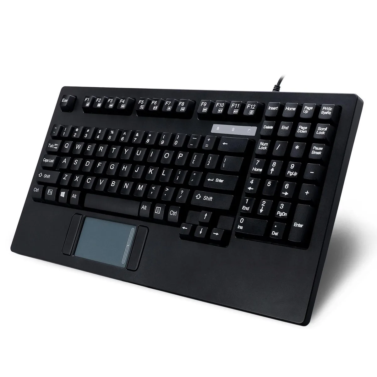 Adesso Adesso AKB-425UB Easytouch 1U Rackmount USB Keyboard with Touchpad, Black — product photo