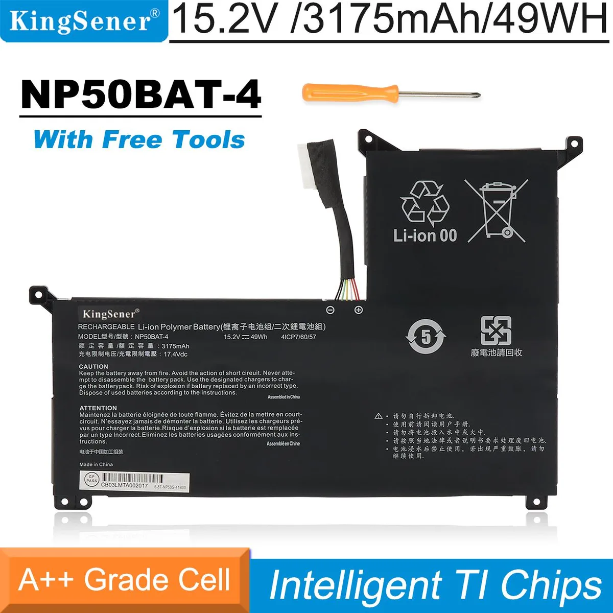 KingSener KingSener NP50BAT-4 laptop battery 49WH 15.2V 3175mAh — product photo
