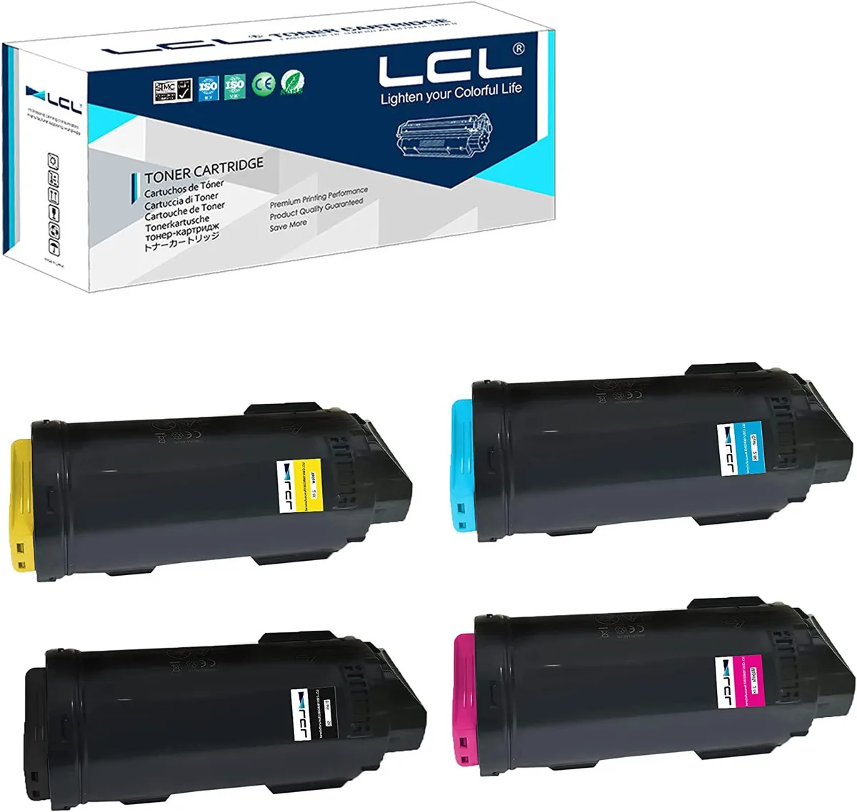 BFKK BFKK Toner Cartridge 4-Pack for Xerox VersaLink C500 C505 106R03862 106R03859 106R03860 106R03861 — product photo