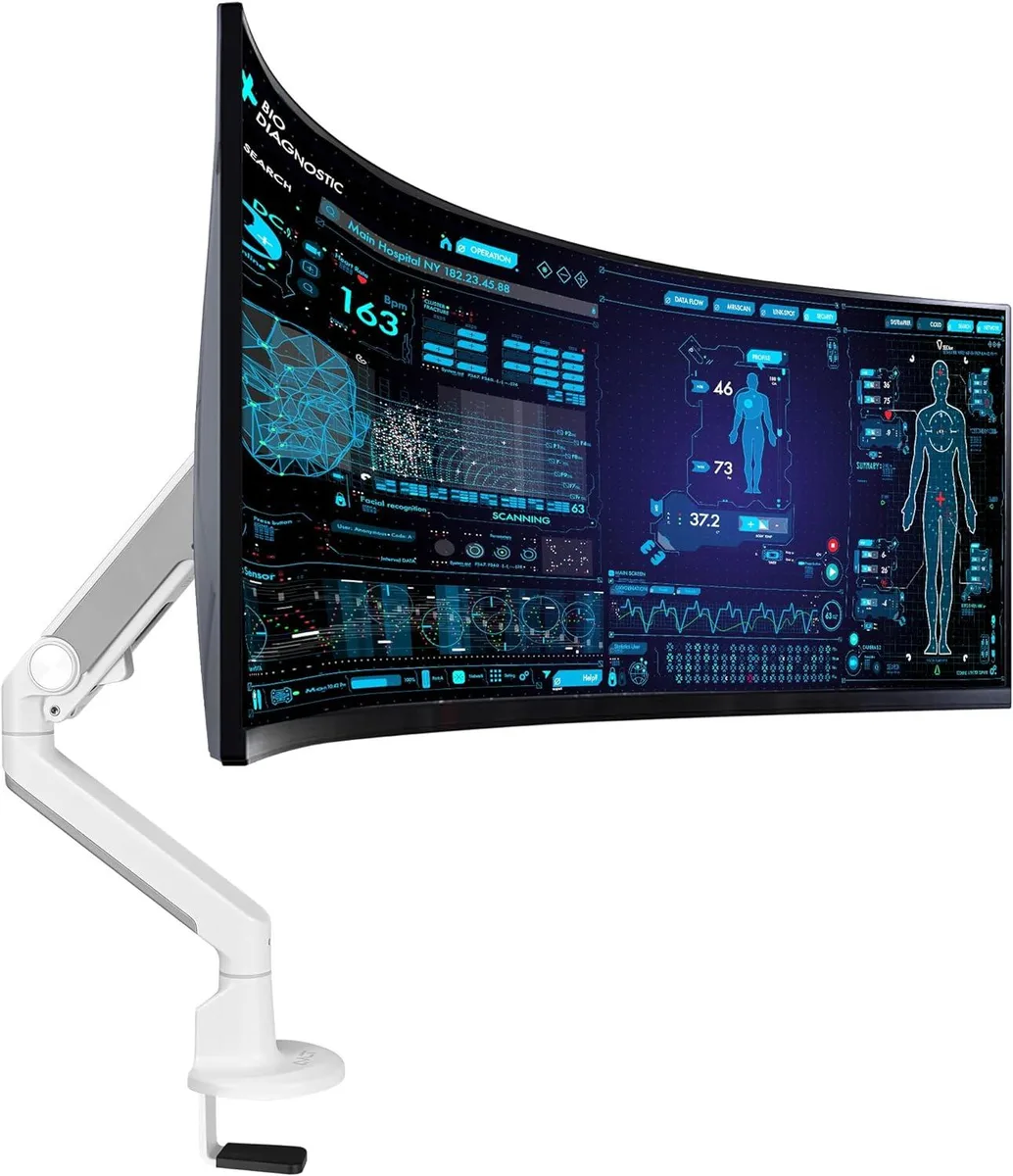 PISKEKAT PISKEKAT Monitor Arm 13-38" VESA 75/100 White — product photo