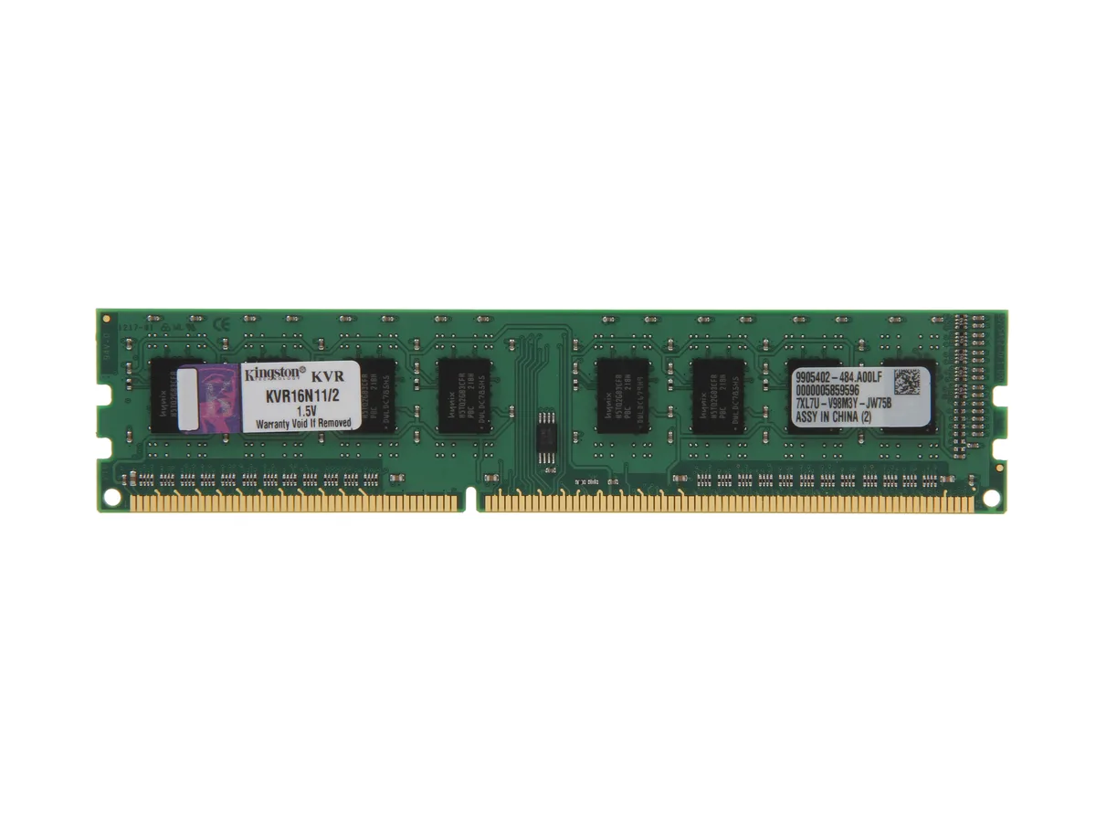 Kingston Technology Corp. Kingston Technology Corp. KVR16N11/2 2GB DDR3 1600 desktop RAM — product photo