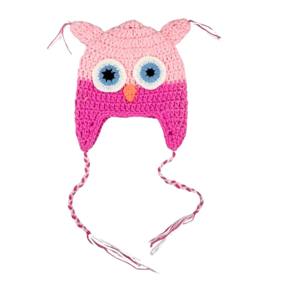 Kole Imports Kole Imports AK966-P Crochet Owl Hat Pink — product photo