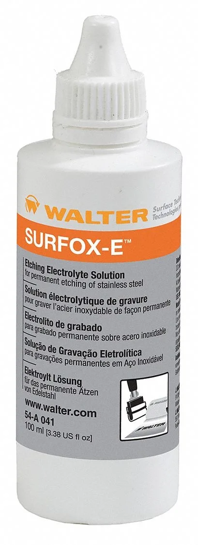 Clear liquid in a small 100 mL bottle
