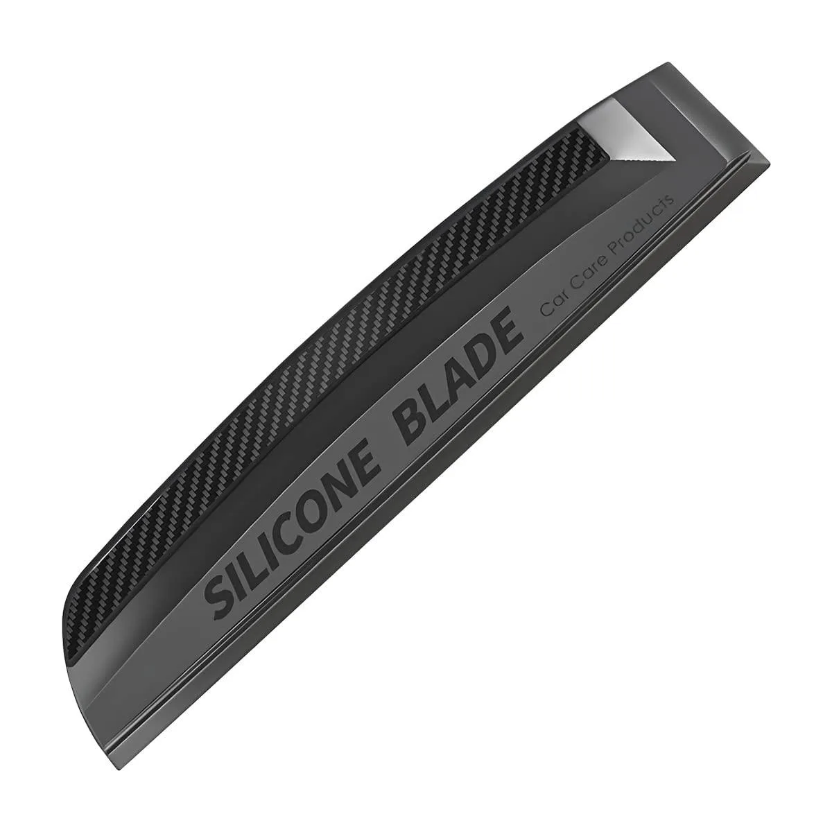 Black 11.8-inch one-piece silicone squeegee with integrated handle