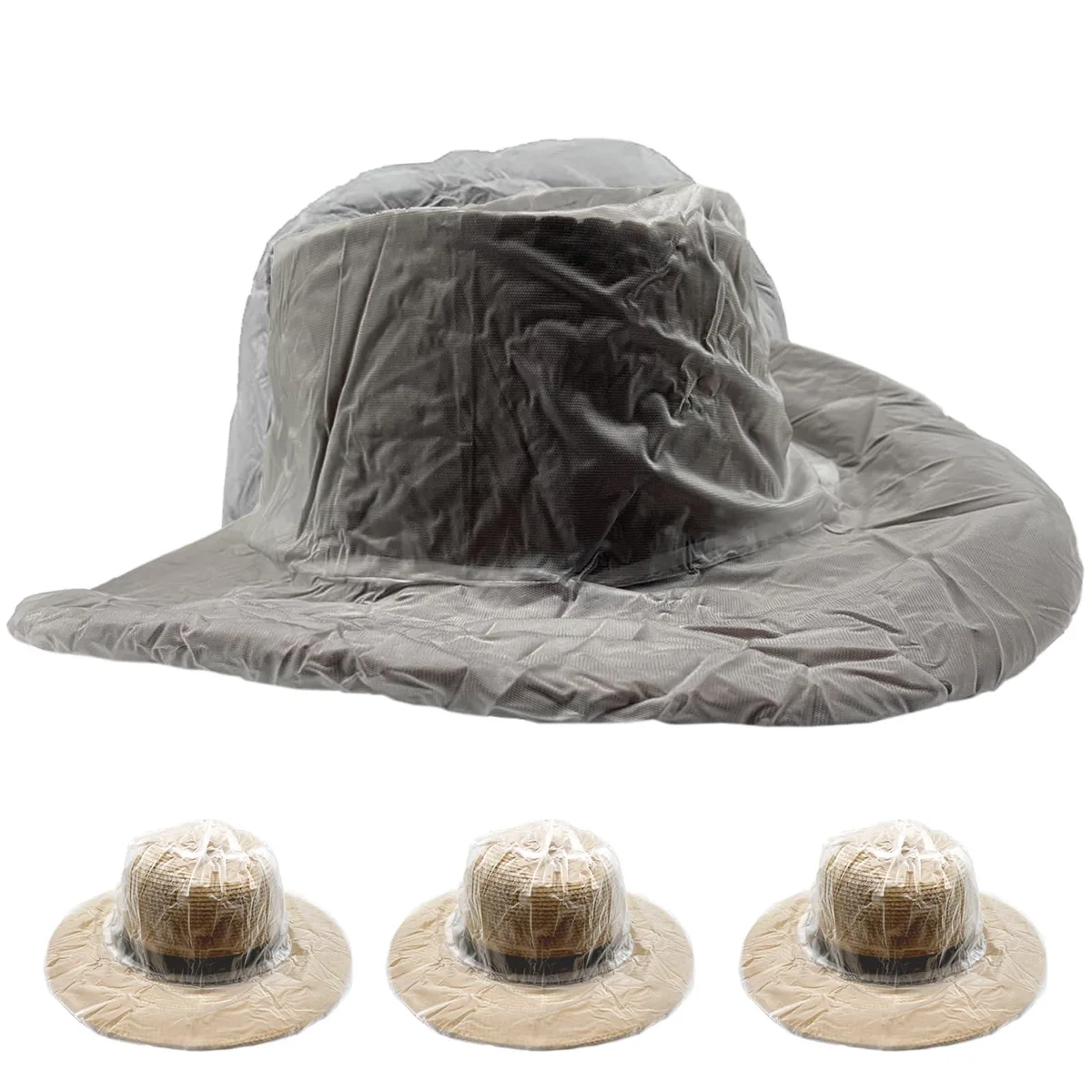  VEEBELL Cowboy Hat Rain Cover 4 Pack White 14.9" x 12.5 — product photo