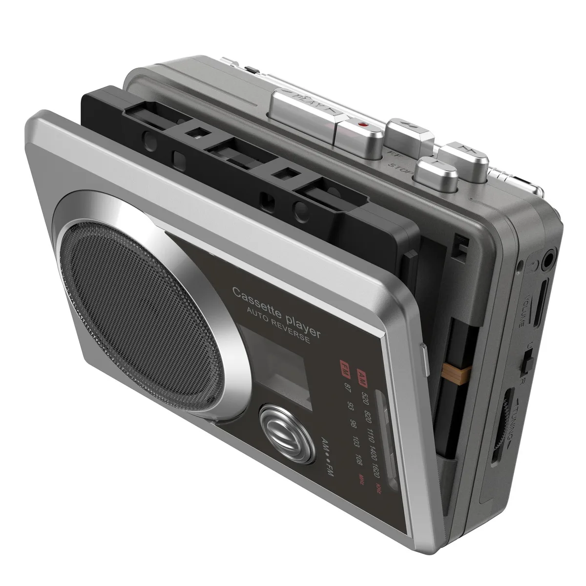  Mersoco BR630-NEW Cassette Player Black 3.5mm Jack AM/FM Radio — product photo