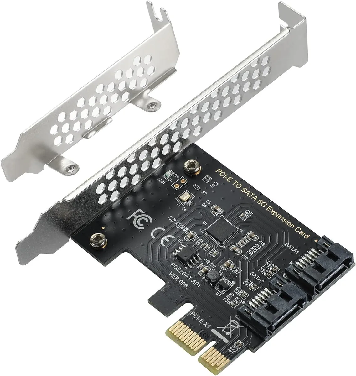 LSI LSI 2-Port SATA 3.0 PCIe x1 Network Card — product photo