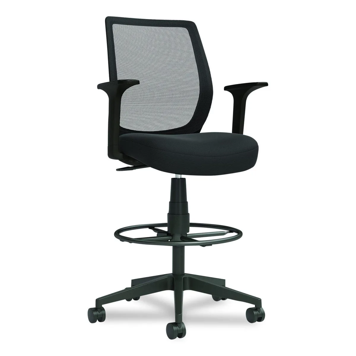 Alera Alera Wessex Drafting Stool Mesh Back 27.95-33.66" Seat Height 275 lb Black ALEWX46BME17 — product photo