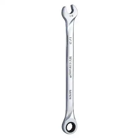 Westward 1/2 inch SAE extra long combination wrench chrome finish