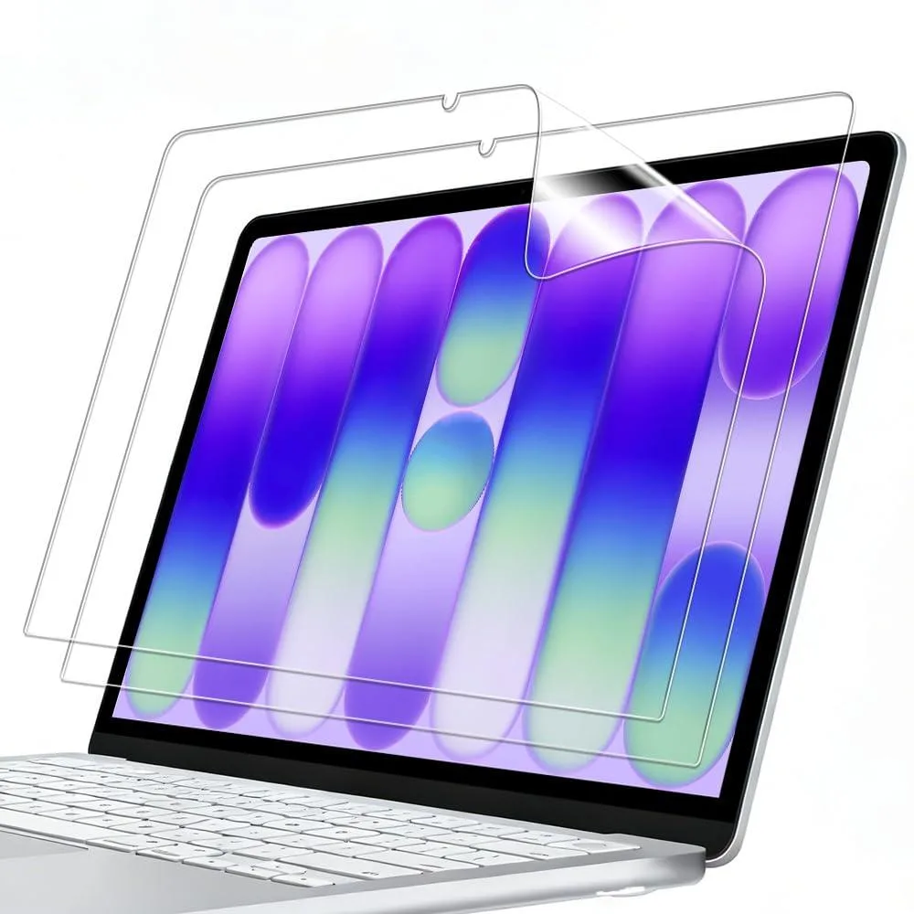 Two clear glossy screen protectors with cleaning kit for 13 inch MacBook Neo