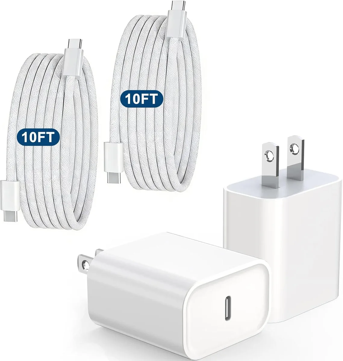 Kootion Kootion 20W USB-C Charger 2-Pack 10ft 60W Cable — product photo