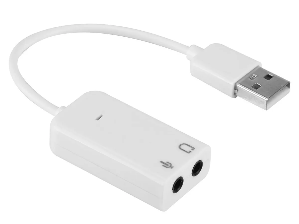 BUCIER BUCIER USB Sound Card Adapter Lightning to USB-A White — product photo