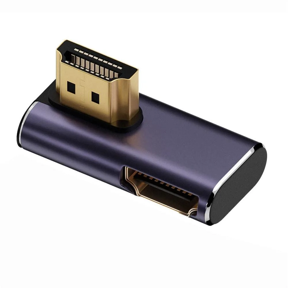 LORDWORLD LORDWORLD HDMI 2.1 Male to Female 90° Left Down Angled Adapter 8K 60Hz — product photo