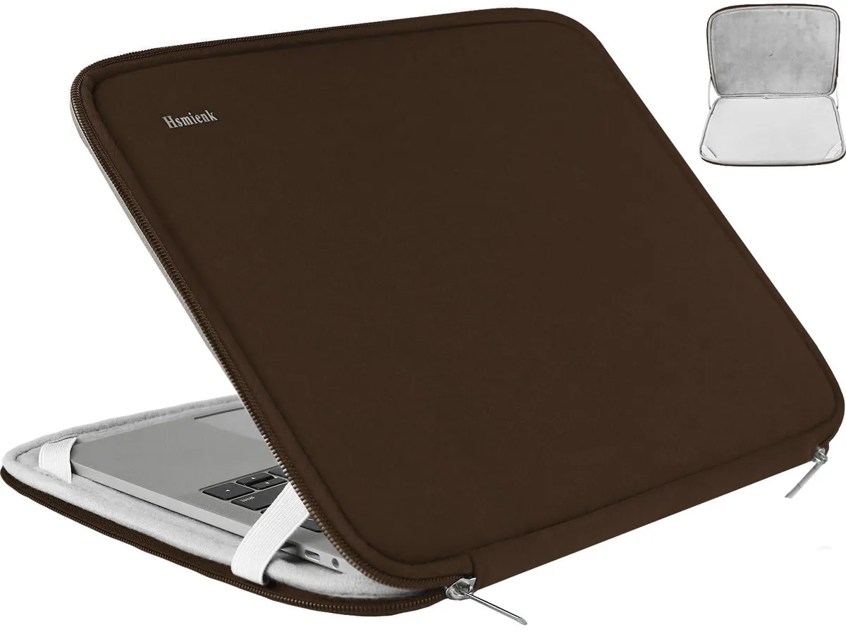 Hsmienk 14 inch Laptop Sleeve Case Brown — product photo