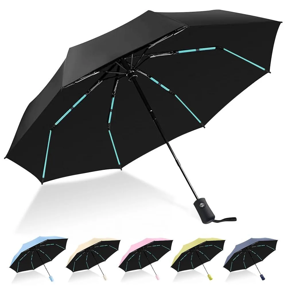  YINBAOGE umbrella 001 Auto Open 39" Black 320g 11" folded — product photo