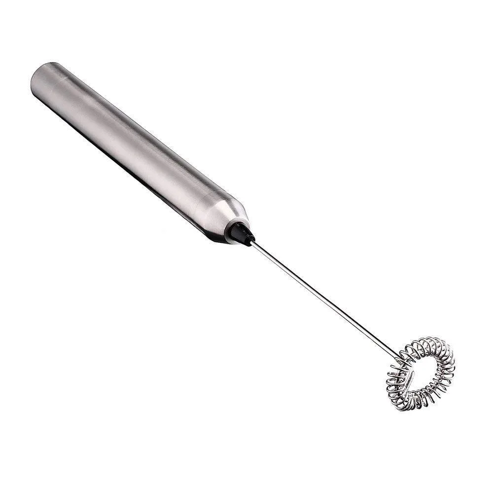 Aphse Handheld Electric Milk Frother Silver 12000 rpm Battery Operated — product photo