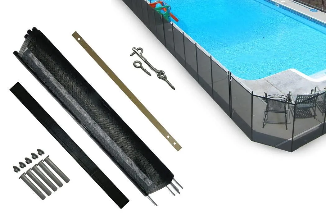 Life Saver Pool Fence DIY Section Kit 12 ft Black — product photo