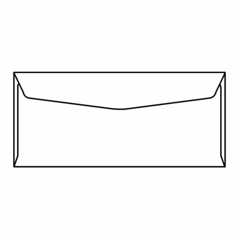 Box of 500 white vellum-finish #9 envelopes, 24lb, 92% brightness