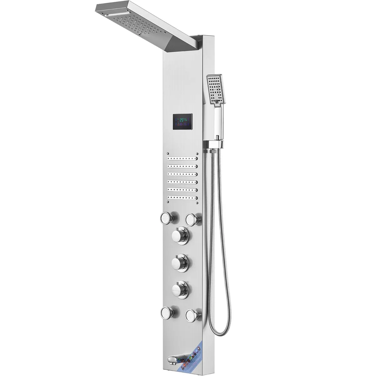 VEVOR VEVOR 8004FL Shower Panel 6 Modes LED Screen 304 Stainless Steel 1350×200×440mm — product photo