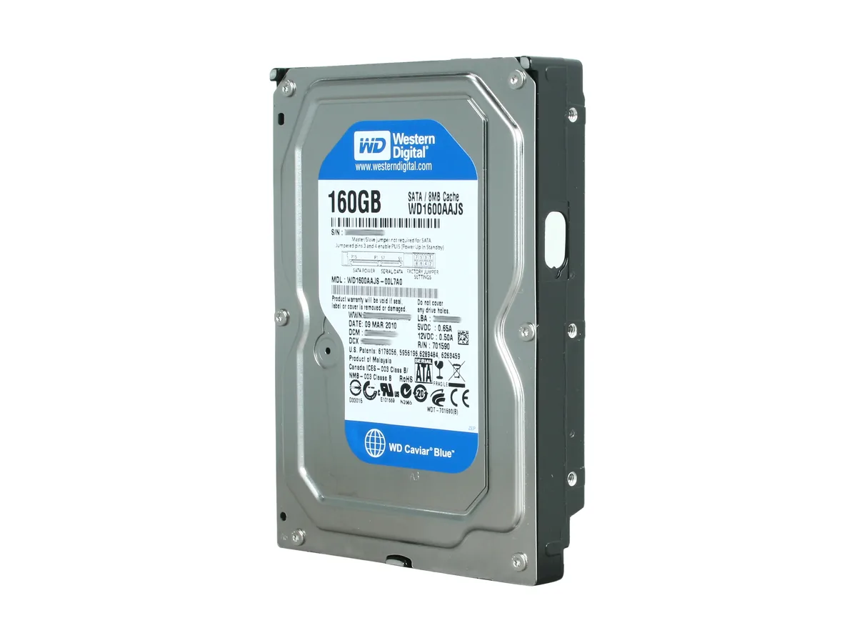 Western Digital Western Digital Blue WD1600AAJS 160GB 7200 RPM 8MB SATA 3.0Gb/s 3.5" internal hard drive — product photo