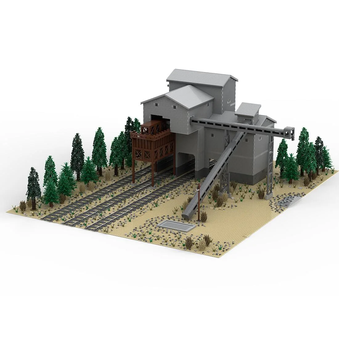 ZITIANYOUBUILD ZITIANYOUBUILD MOC-56325 Gravel Company Railroad Building Set 12587 Parts — product photo