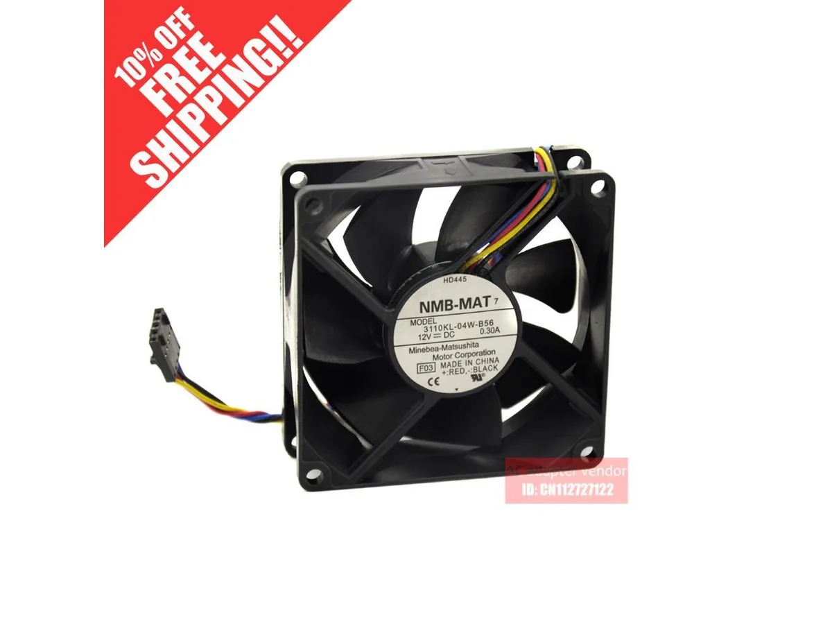 Fans Fans 8cm8025 12V 0.3A 3110KL-04W-B56 four-wire case fan — product photo