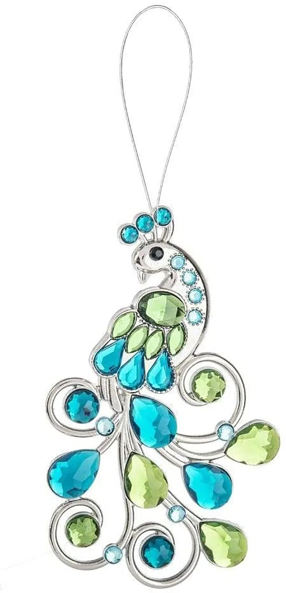Ganz Ganz Peacock Ornament 4.5in ACRY-545 Green — product photo