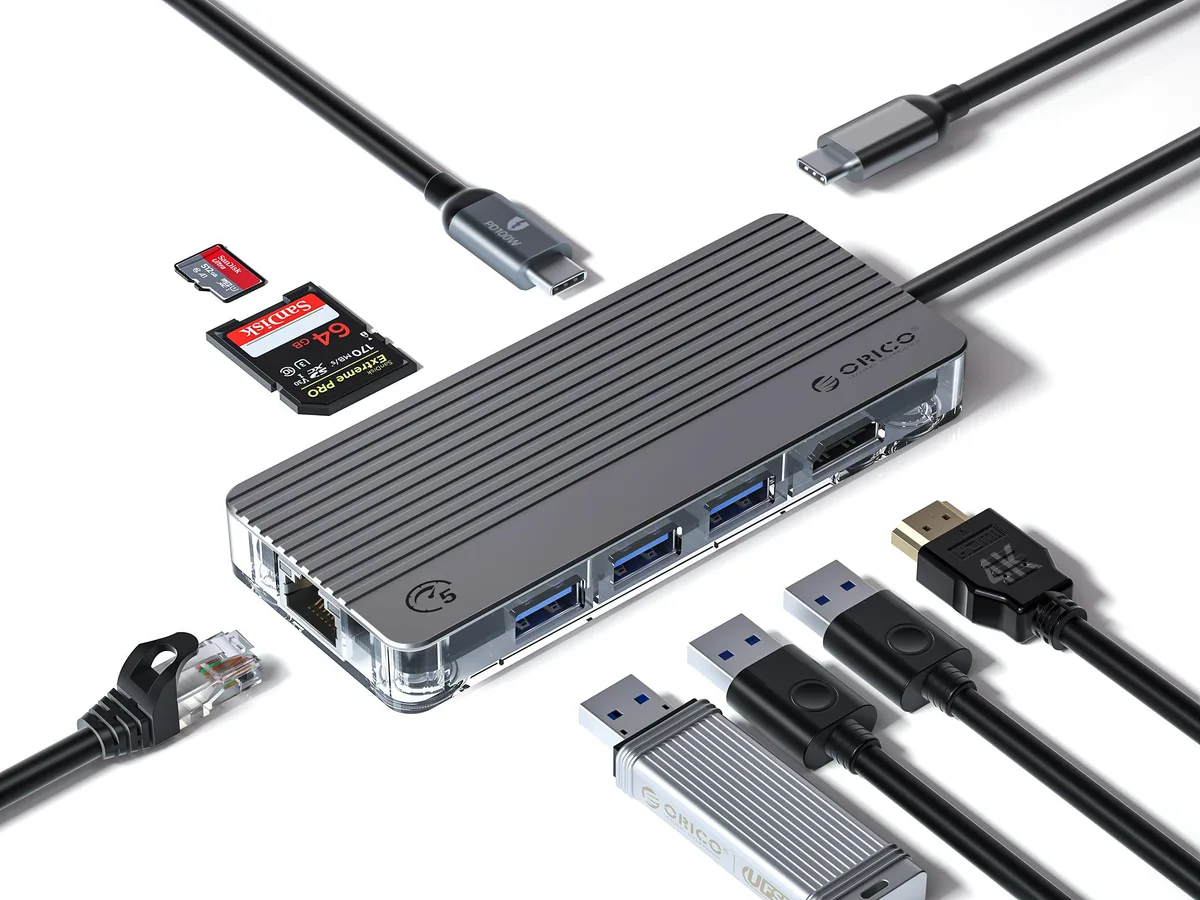 Orico Orico ORICO-WB-8P-V1-CR 8-in-1 docking station — product photo