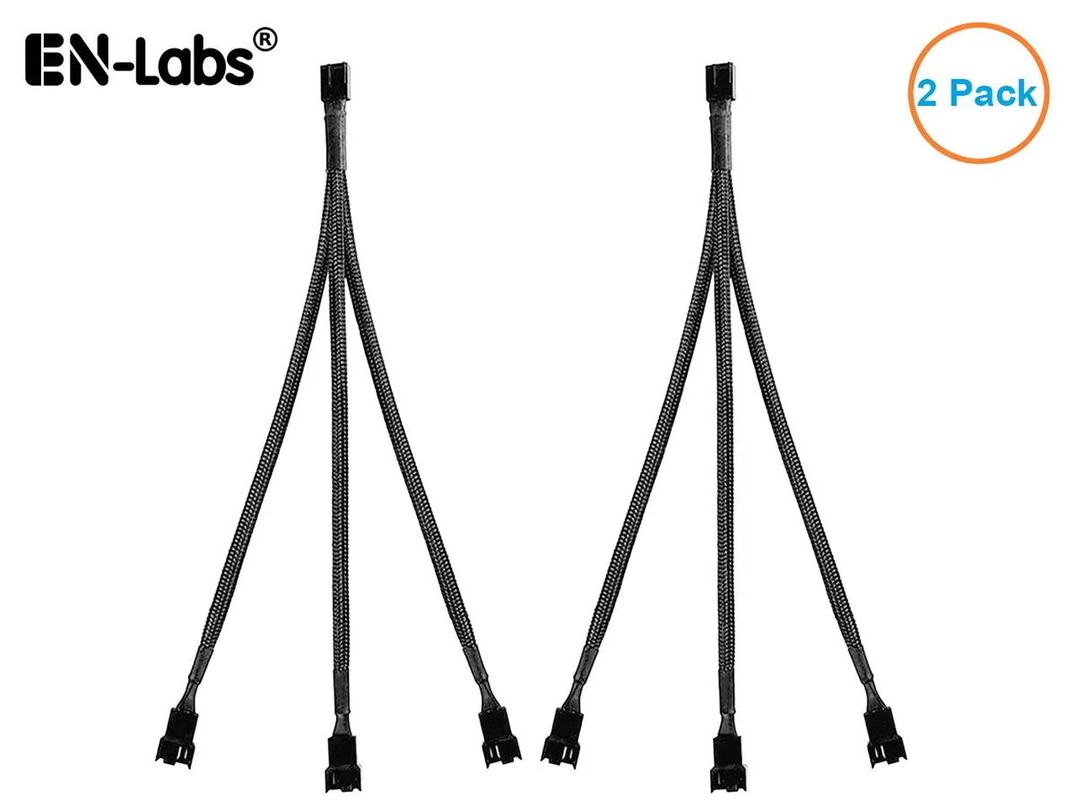 EN-Labs EN-Labs 121017 PWM fan splitter cable 10 in 1-to-3 2-pack — product photo