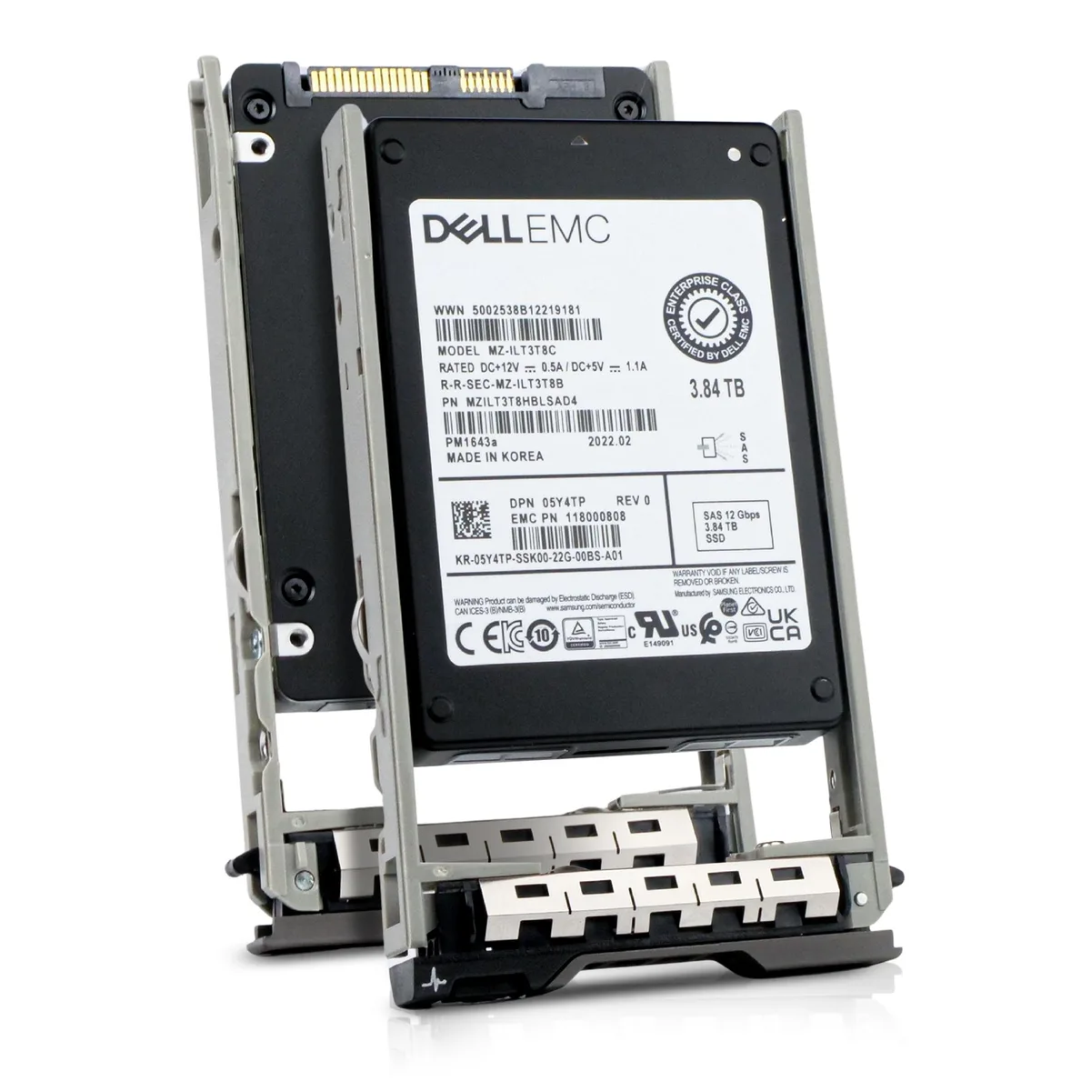 DELL DELL 05Y4TP G13 3.84TB SAS 12Gb/s 2.5in enterprise SSD — product photo