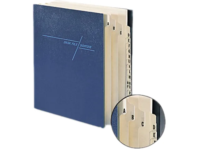 Smead Smead 89282 Deluxe Expandable Desk File, A-Z Index, Letter Size, Navy Blue — product photo