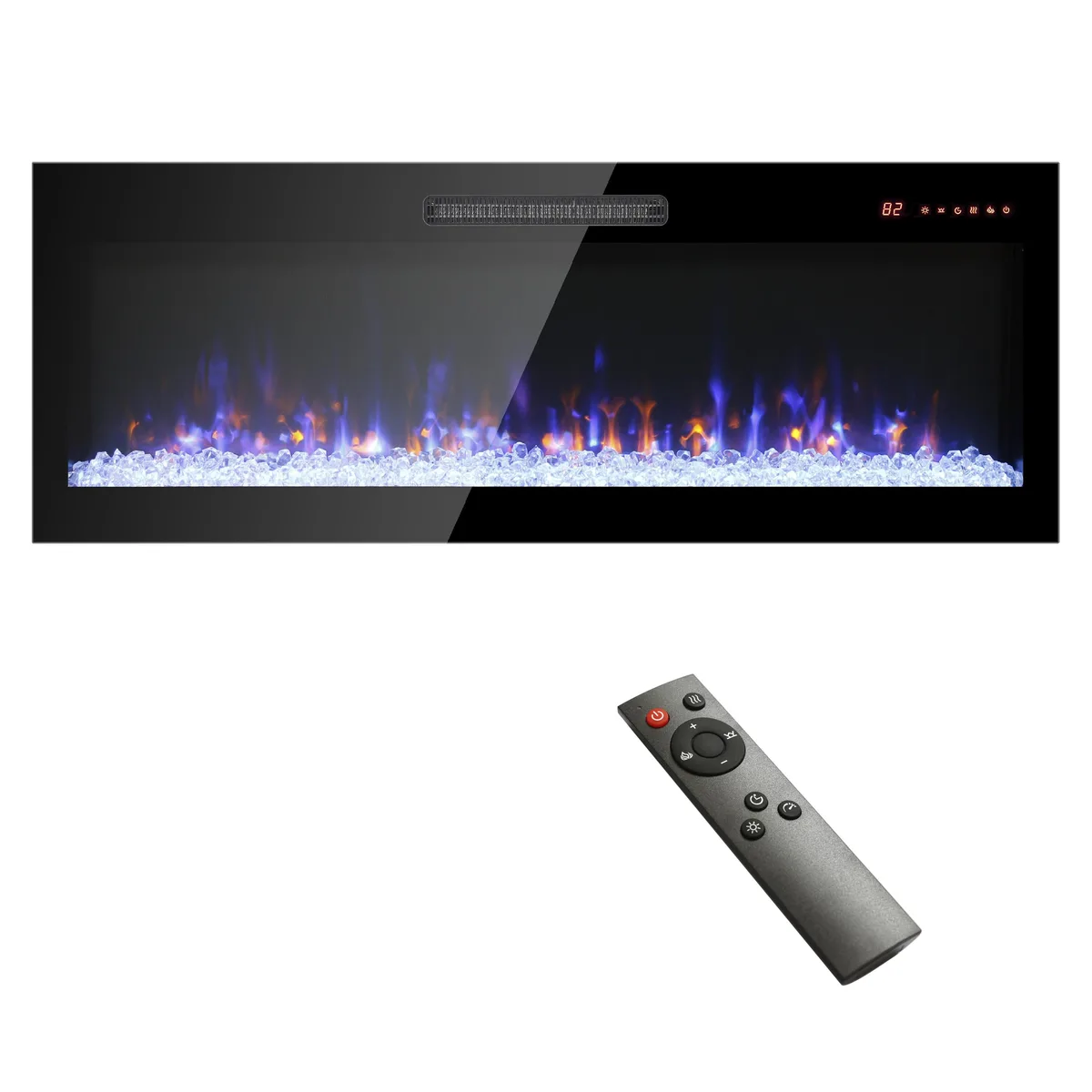 tuphen tuphen 50 inch Electric Fireplace Antique Black 1400W 16 Colors — product photo