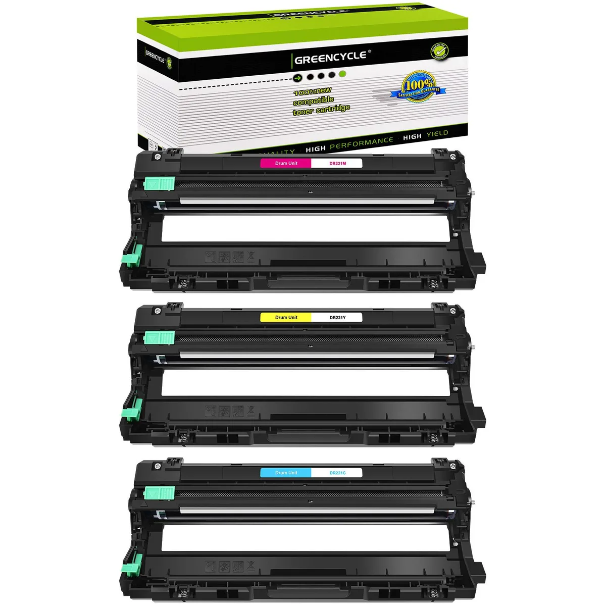 GREENCYCLE GREENCYCLE DR221 Compatible Drum Unit 3 Pack Cyan Magenta Yellow 15000 Pages — product photo