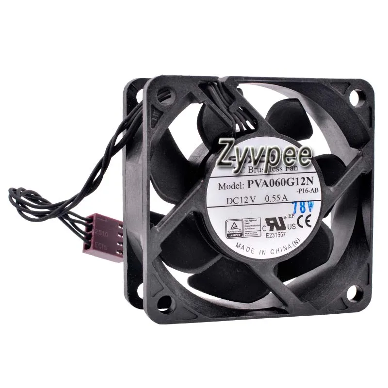 Zyvpee Zyvpee PVA060G12N -P16-AB 6025 12V .55A 4 Pin case fan — product photo