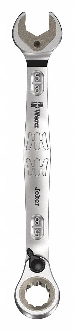 Wera 5/8 inch combination wrench chrome finish 12-point open and box ratcheting ends
