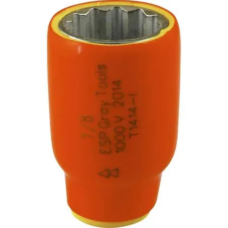 Gray Tools 1414-I 7/8 inch insulated socket with orange and yellow layers