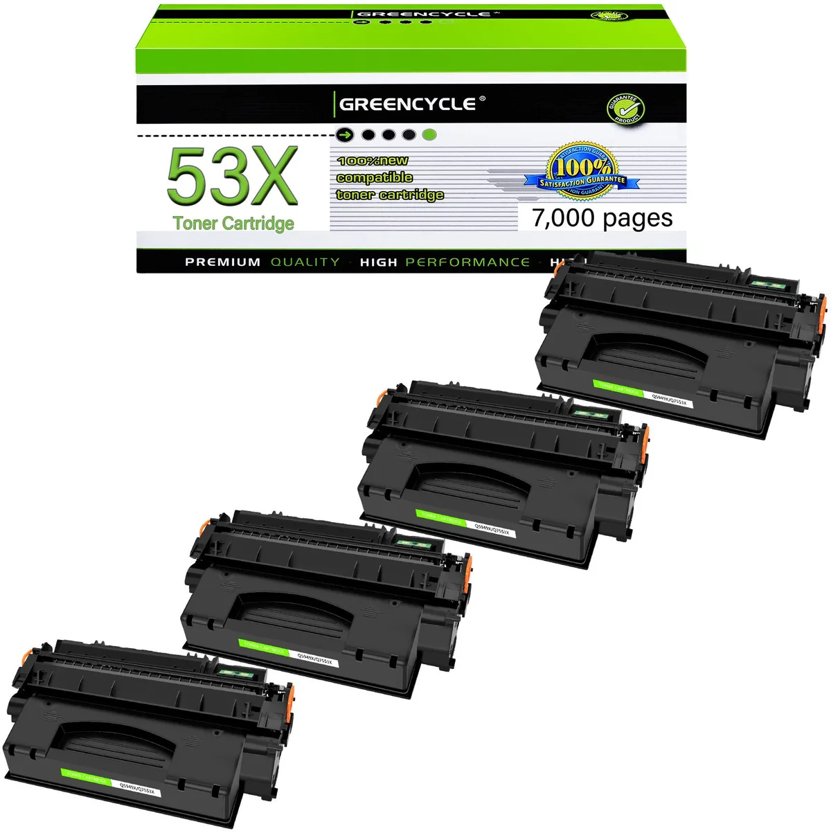 GREENCYCLE GREENCYCLE Q7553X toner cartridge 4-pack black 7000 pages — product photo