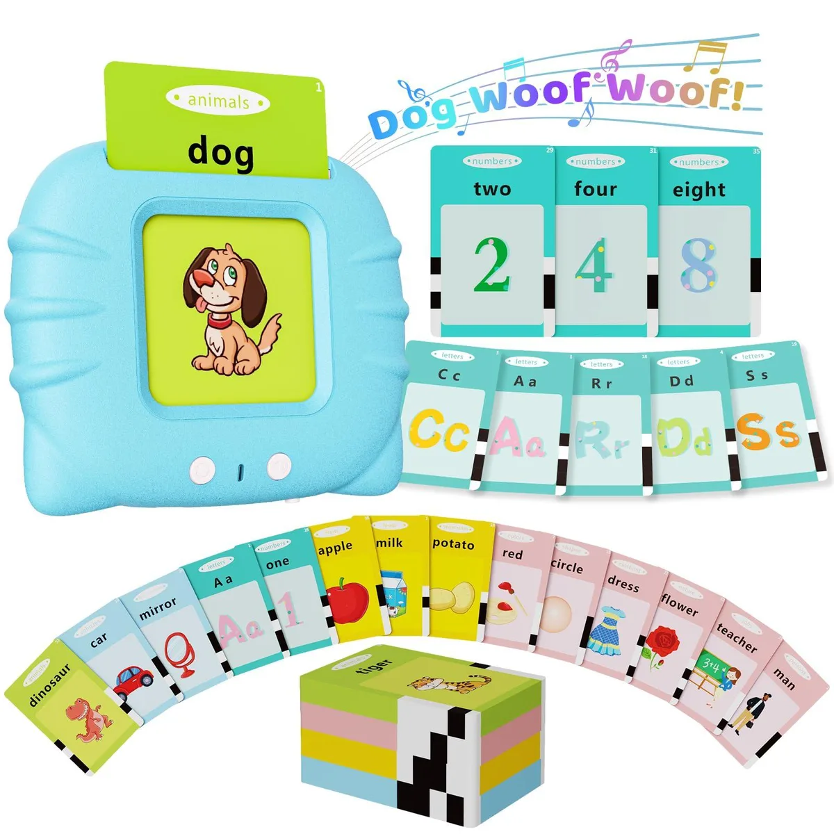  Aullsaty Talking Flash Cards 248 Sight Words Blue — product photo