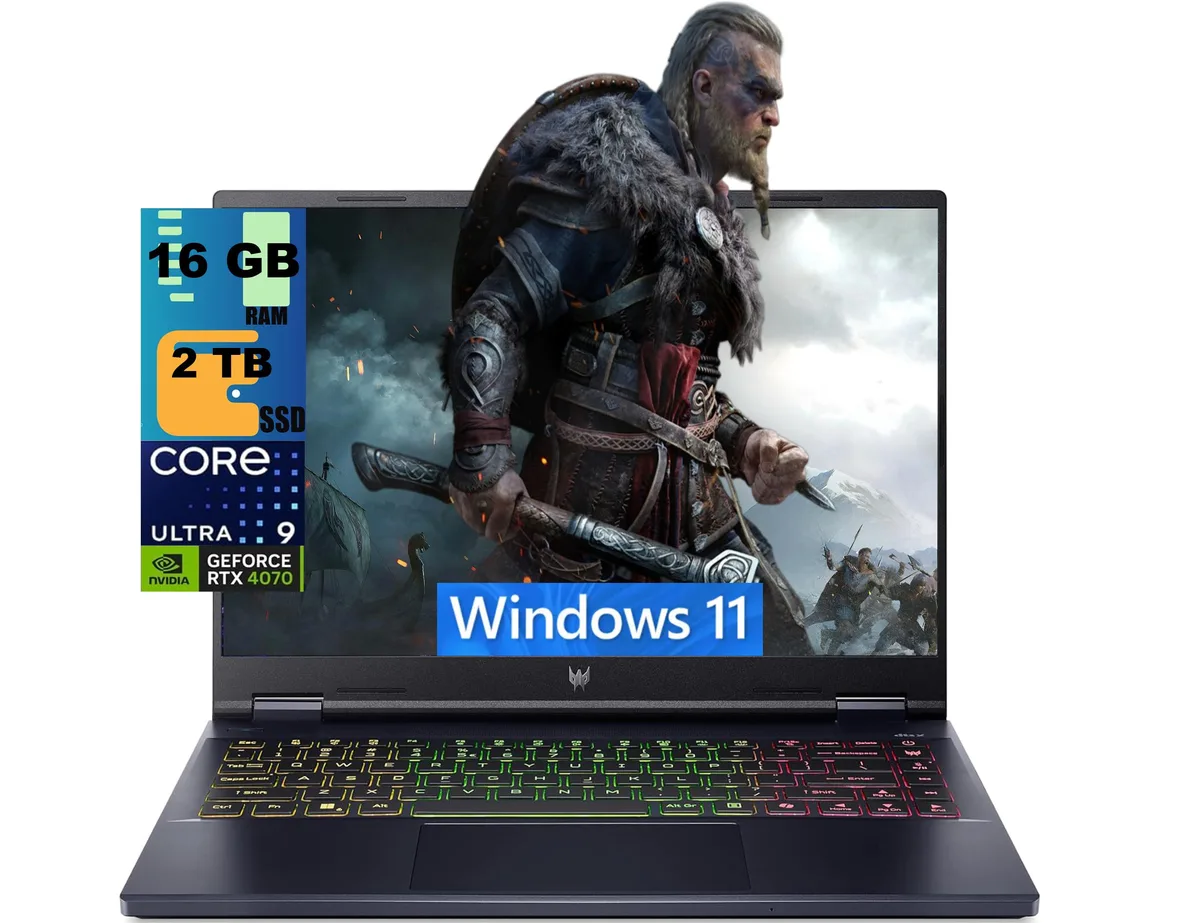 Acer America Acer Predator Helios Neo 14 gaming laptop 14.5 165Hz Ultra 9 185H RTX 4070 16GB 512GB Windows 11 Home — product photo
