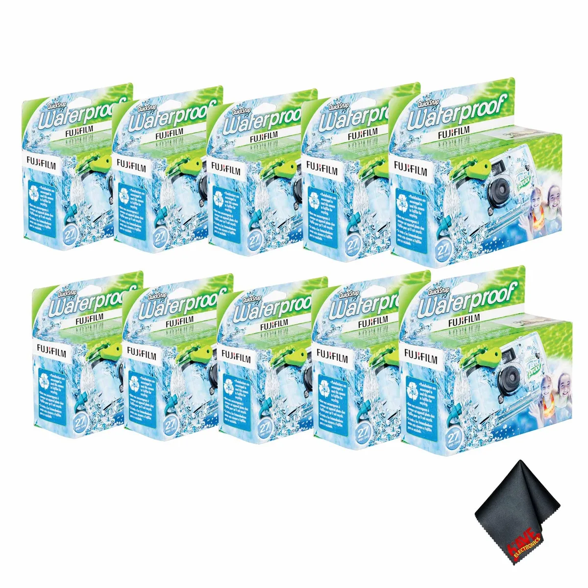 FUJIFILM FUJIFILM QuickSnap 800 Waterproof 35mm Disposable Camera 27 Exposures 10 Pack — product photo