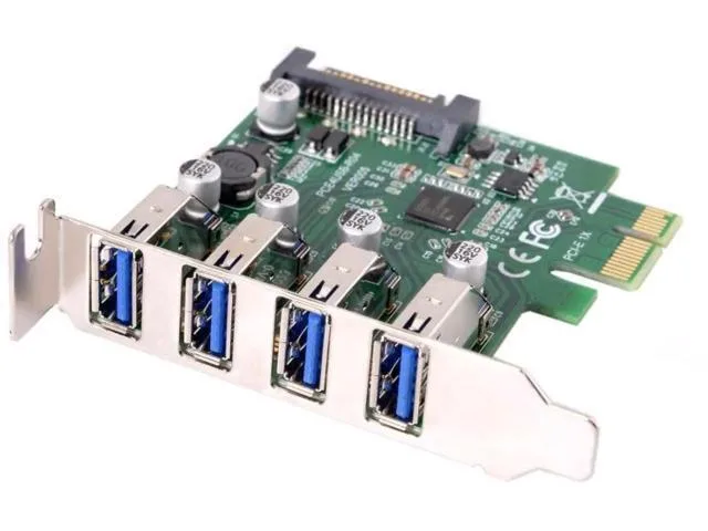 LORDWORLD LORDWORLD 4 Port PCI-E 1X to USB 3.0 Hub Adapter 80/120mm Bracket — product photo