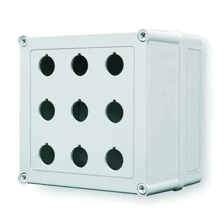 GE GE VM775-PBM9 22 mm 9-hole pushbutton enclosure industrial power supply — product photo