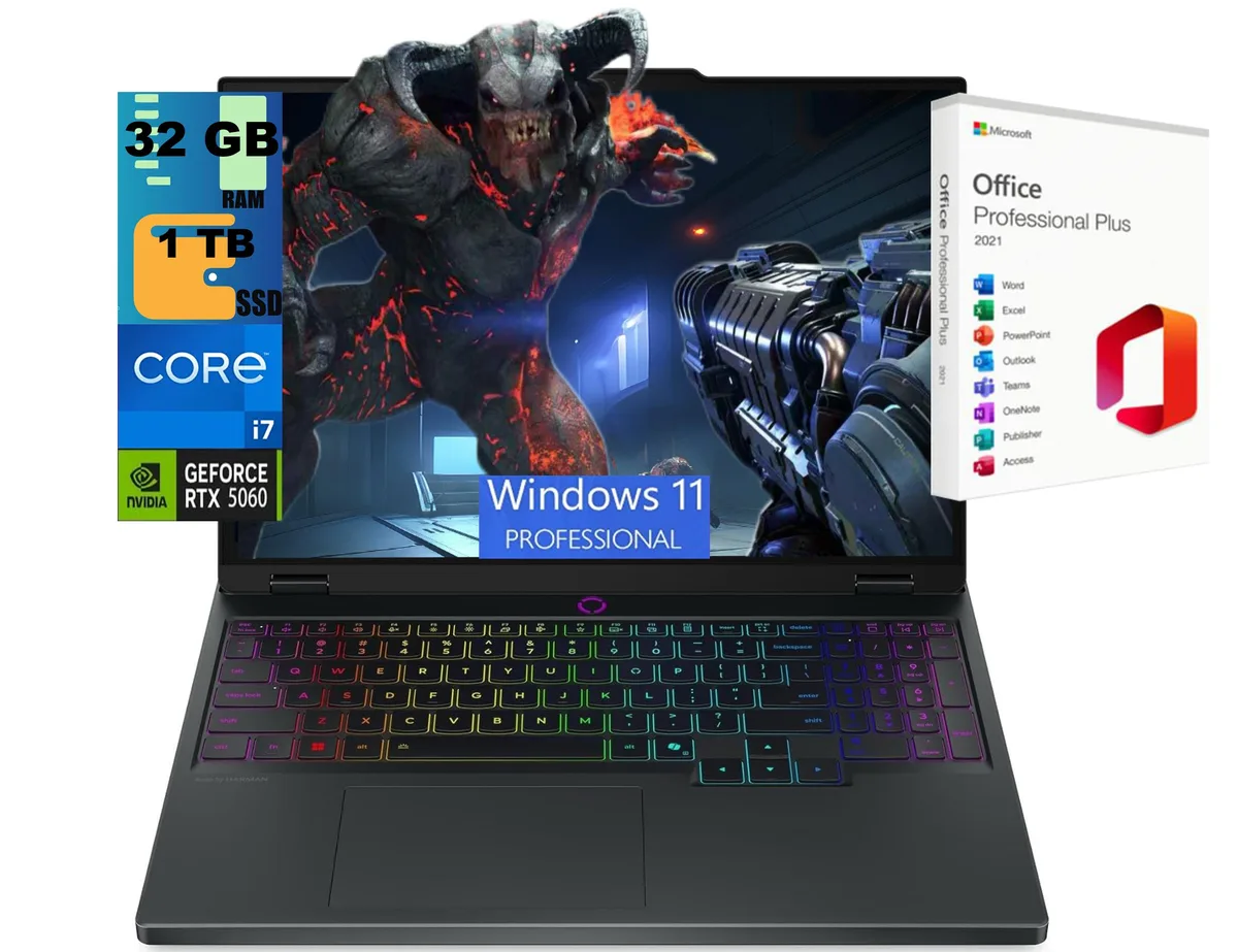 Lenovo Lenovo Legion 5 15 gaming laptop i7-14700HX RTX 5060 15.1 WQXGA 165Hz 32GB 1TB — product photo