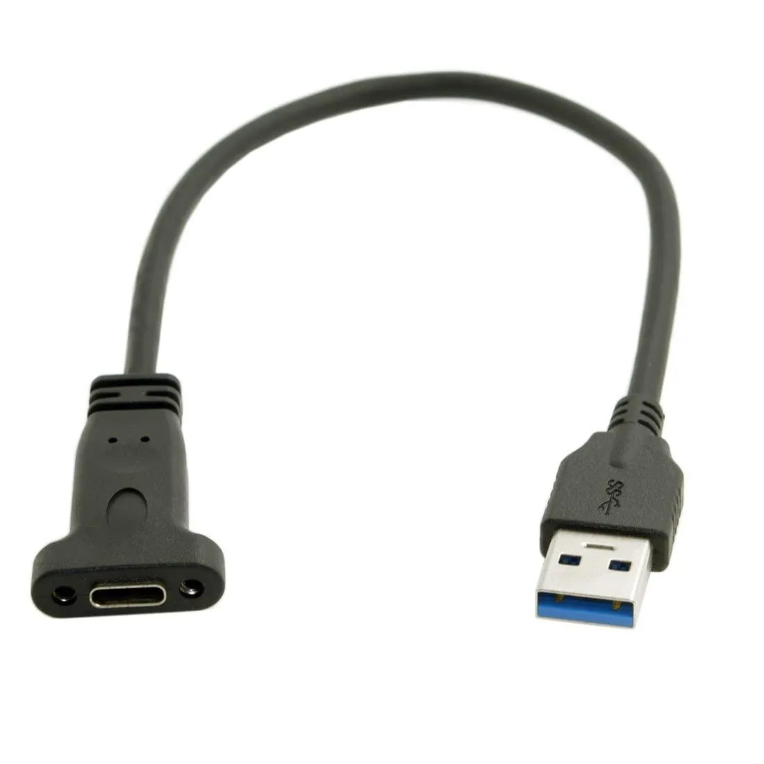 Vszerda Vszerda UC-042 USB 3.0 Type A Male to Type C Female 20cm Panel Mount — product photo